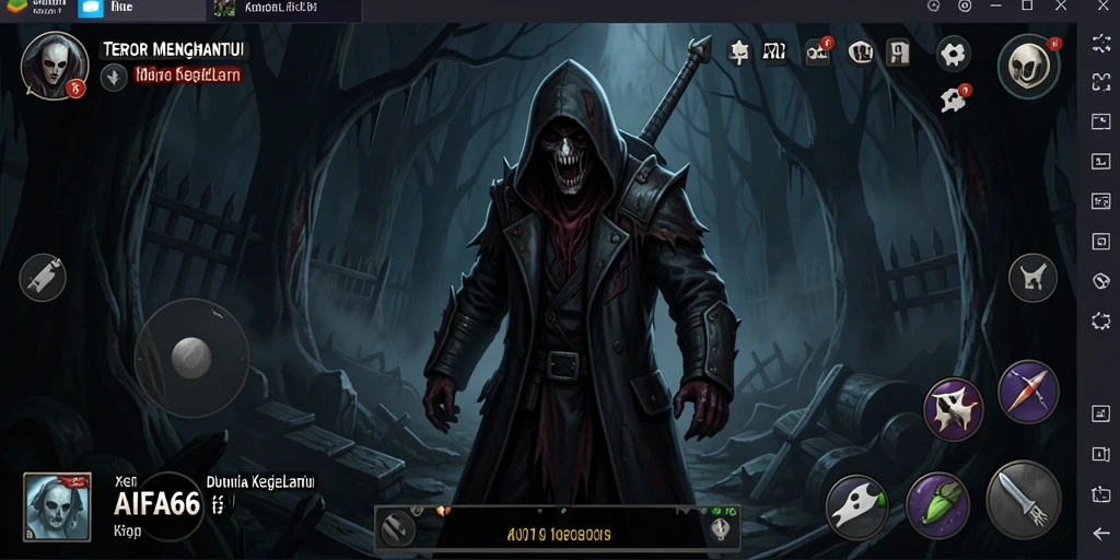 Tampilan gameplay AIFA66 yang menegangkan dan mencekam.