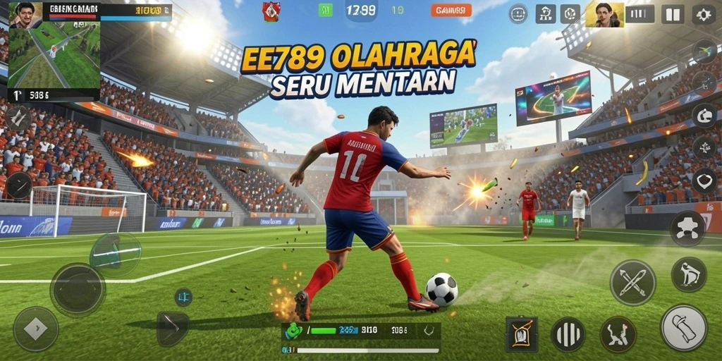 Tampilan gameplay EE789 yang mengesankan dan seru dalam suasana olahraga.