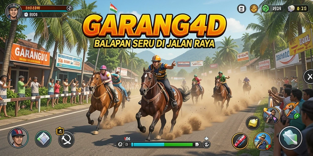 Tampilan utama gameplay GARANG4D dengan aksi balap seru.
