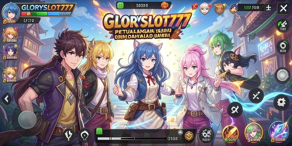 Tampilan gameplay menarik dari GLORYSLOT777 yang penuh aksi Anime.