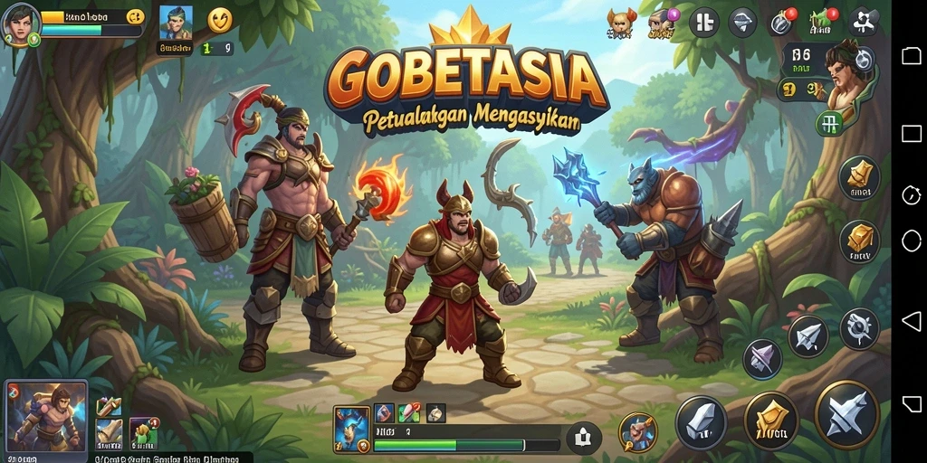 Tampilan menarik dari gameplay RPG di GOBETASIA dengan aksi seru.