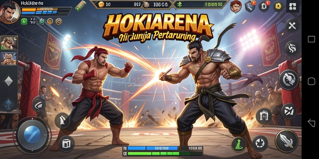 Tangkapan layar HOKIARENA menampilkan aksi pertarungan yang mendebarkan.