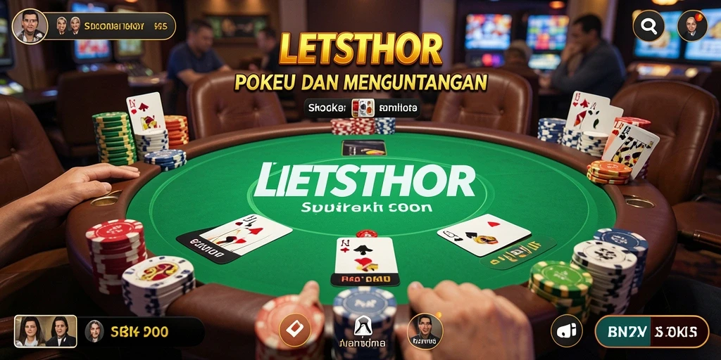 Tampilan gameplay seru dari LETSTHOR, menghadirkan pengalaman poker yang mendebarkan.