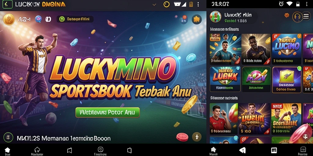 Tampilan gameplay Sportsbook yang menarik di LUCKYMINO.