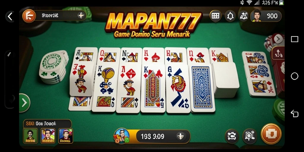 Tampilan gameplay seru dari MAPAN777 saat bermain Domino.