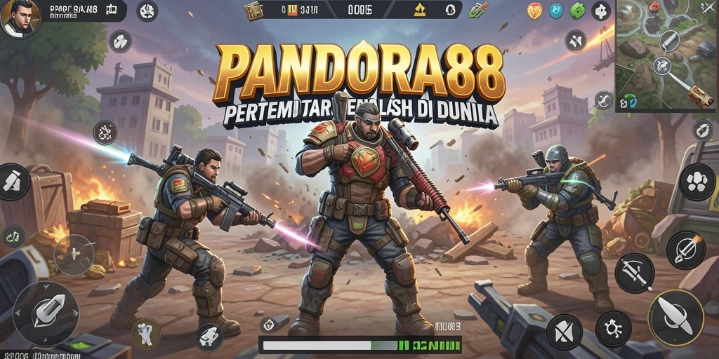 Tangkapan layar PANDORA88 menampilkan aksi seru dalam pertempuran Battle Royale.