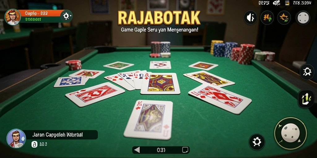 Tampilan gameplay seru di RAJABOTAK dengan teman-teman.