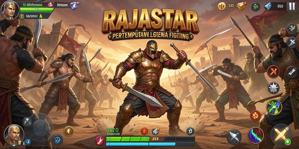 Tangkapan layar dari pertarungan sengit di RAJASTAR.
