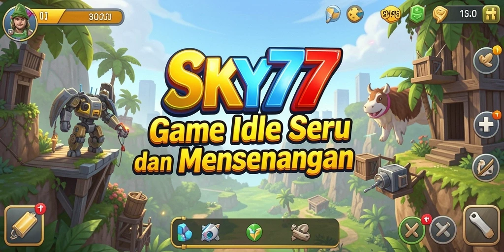 Tampilan gameplay SKY77 yang menarik dan penuh warna.