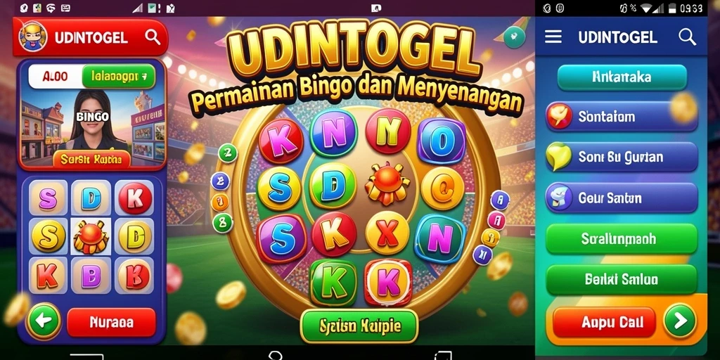 Tampilan antarmuka permainan Bingo UDINTOGEL yang menarik dan interaktif.