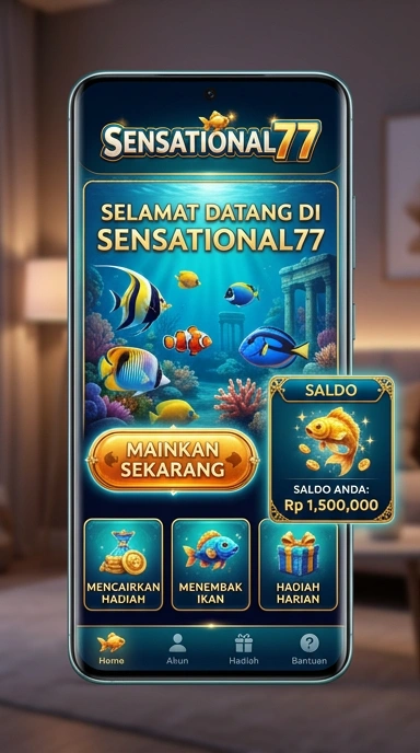 Tampilan antarmuka aplikasi sensational77 yang user-friendly.